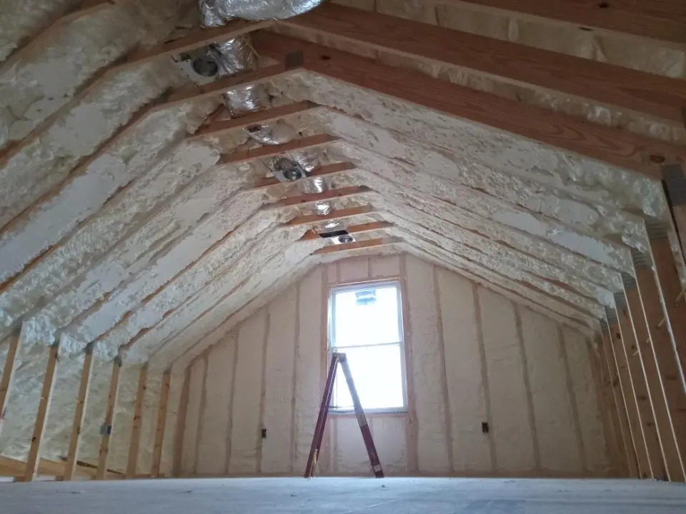 Spray foam roofing application for Crawl Space Insulation project in Asbury